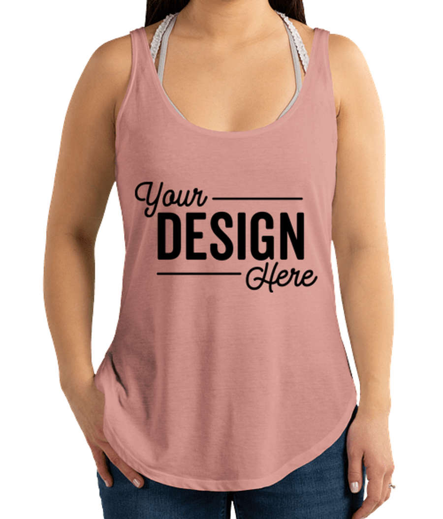 Next Level Women's Festival Side Slit Tank in Desert Pink