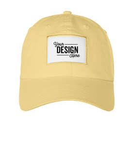 Ahead Largo Washed Twill Baseball Hat with White Rectangle Patch - Color: Soft Yellow