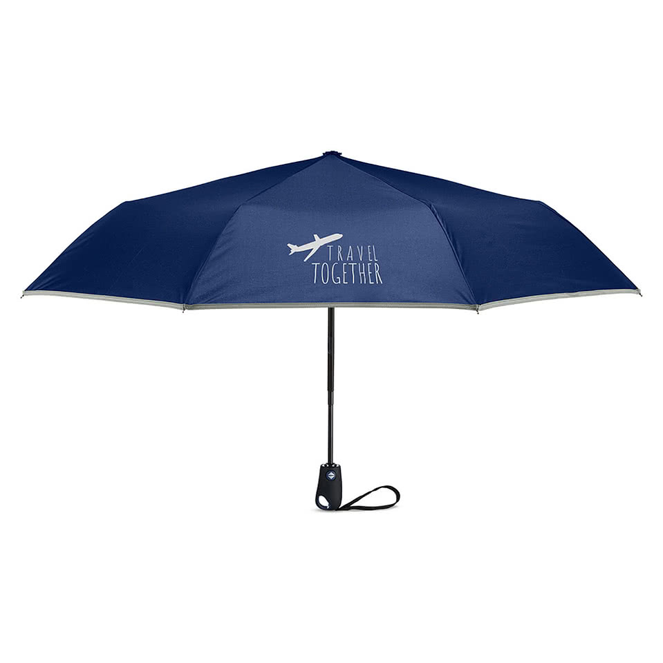 42" Auto-Open Umbrella With Reflective Trim