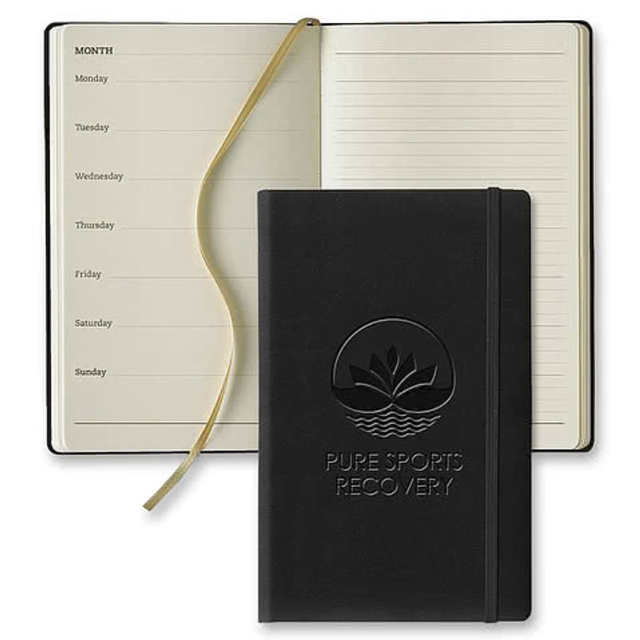 Castelli Debossed Tucson Medio Undated Weekly Notes in Beige