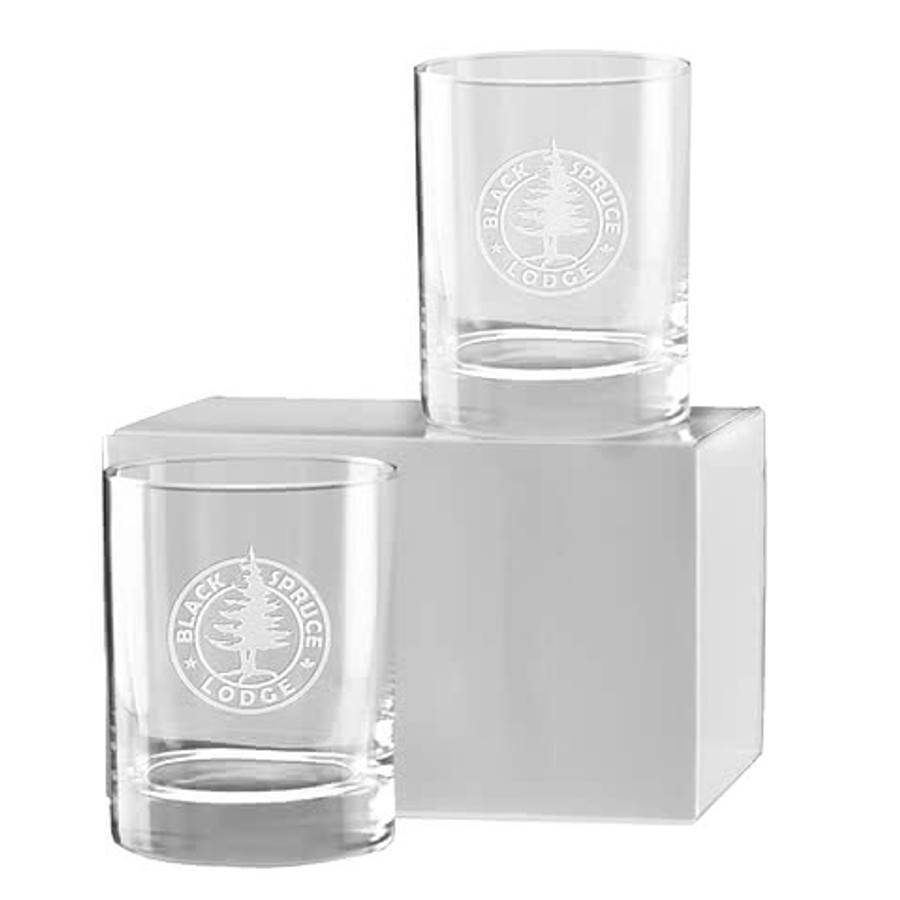 Laser Engraved 14 oz. Executive Double Old Fashioned Glass (Set of 2) in Clear