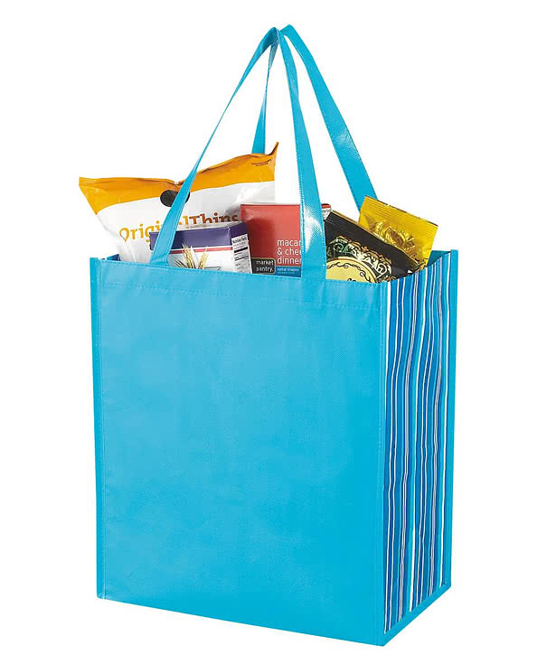 Shiny Laminated Non-Woven Tropic Shopper Tote Bag