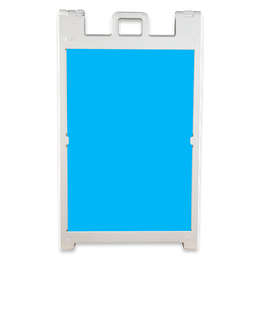 Full Color Signicade Deluxe A-Frame Kit - Color: Columbia Blue / White