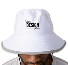 New Era Hex Era Bucket Hat - Color: White / Rainstorm Grey
