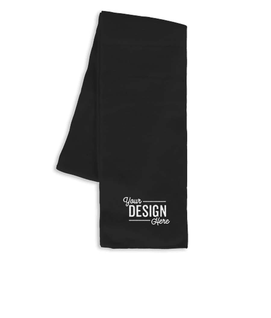 Sportsman Solid Knit Scarf in Black