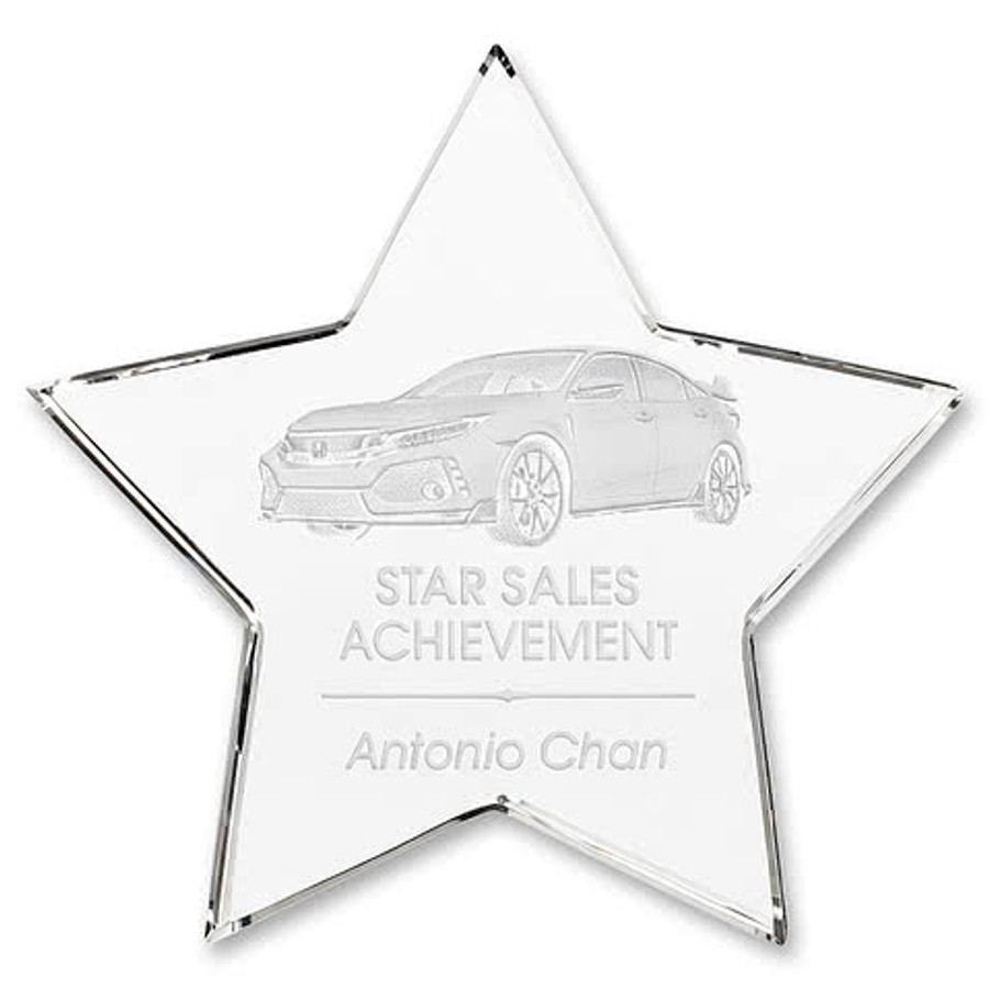 Standing Star Award in Clear