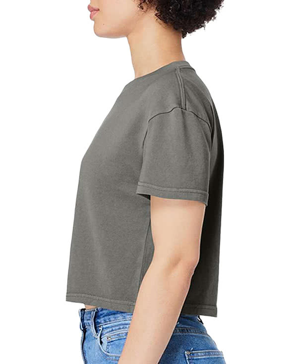 Lane Seven Women's Urban Garment-Dyed Cropped T-shirt