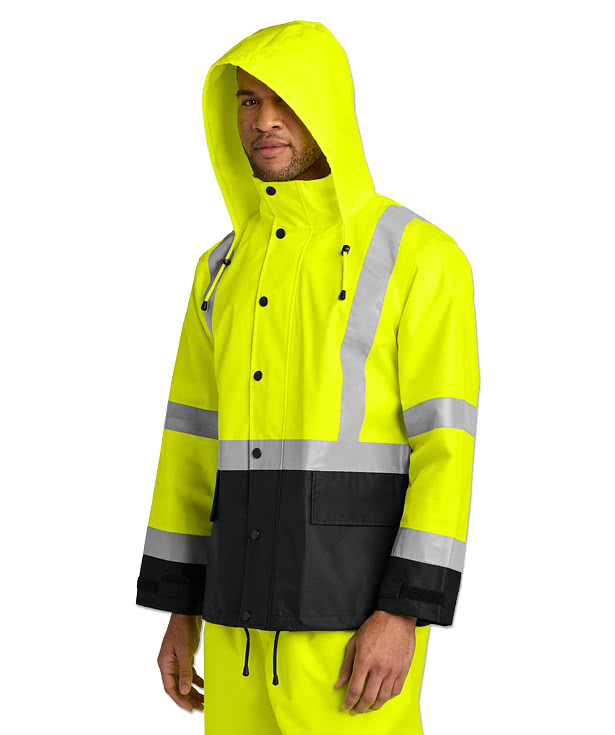 CornerStone Class 3 Safety Rain Jacket - Embroidered
