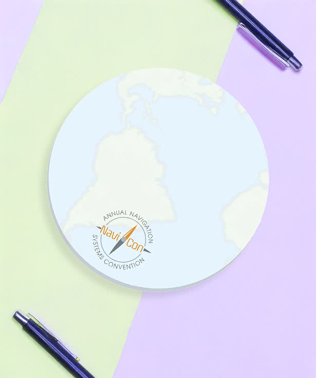 Full Color Circle Sticky Note - 3" x 3" -  25 sheets/pad (Case of 500)