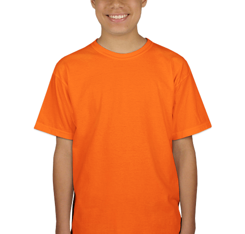 Gildan Youth Ultra Cotton T-shirt in Safety Orange