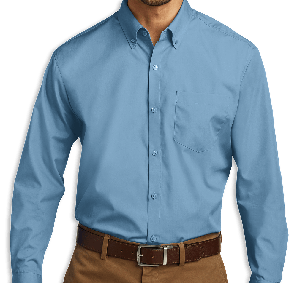 Port Authority Carefree Poplin Dress Shirt - Printed-default