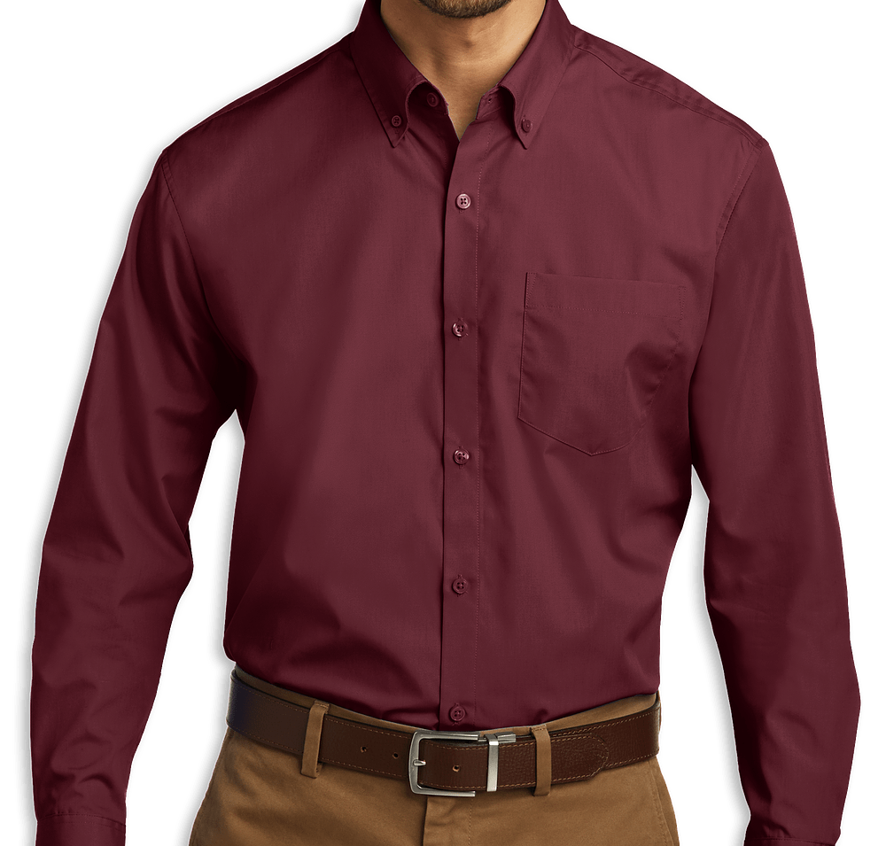 Port Authority Carefree Poplin Dress Shirt - Printed-default