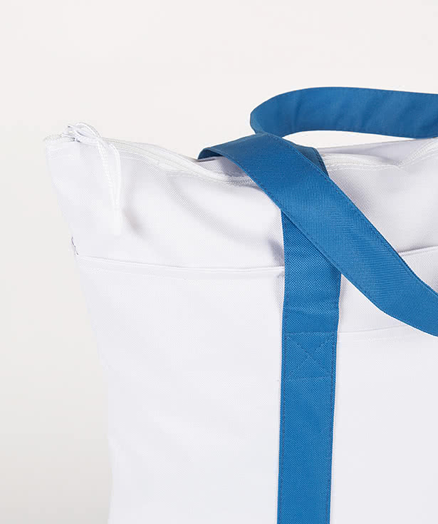 Large Poly Zippered Tote Bag