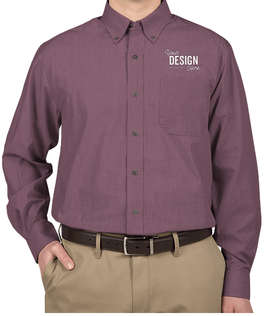 Port Authority Crosshatch Dress Shirt - Color: Grape Harvest