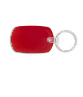 Standard Shape PVC Keychain - Color: Translucent Red