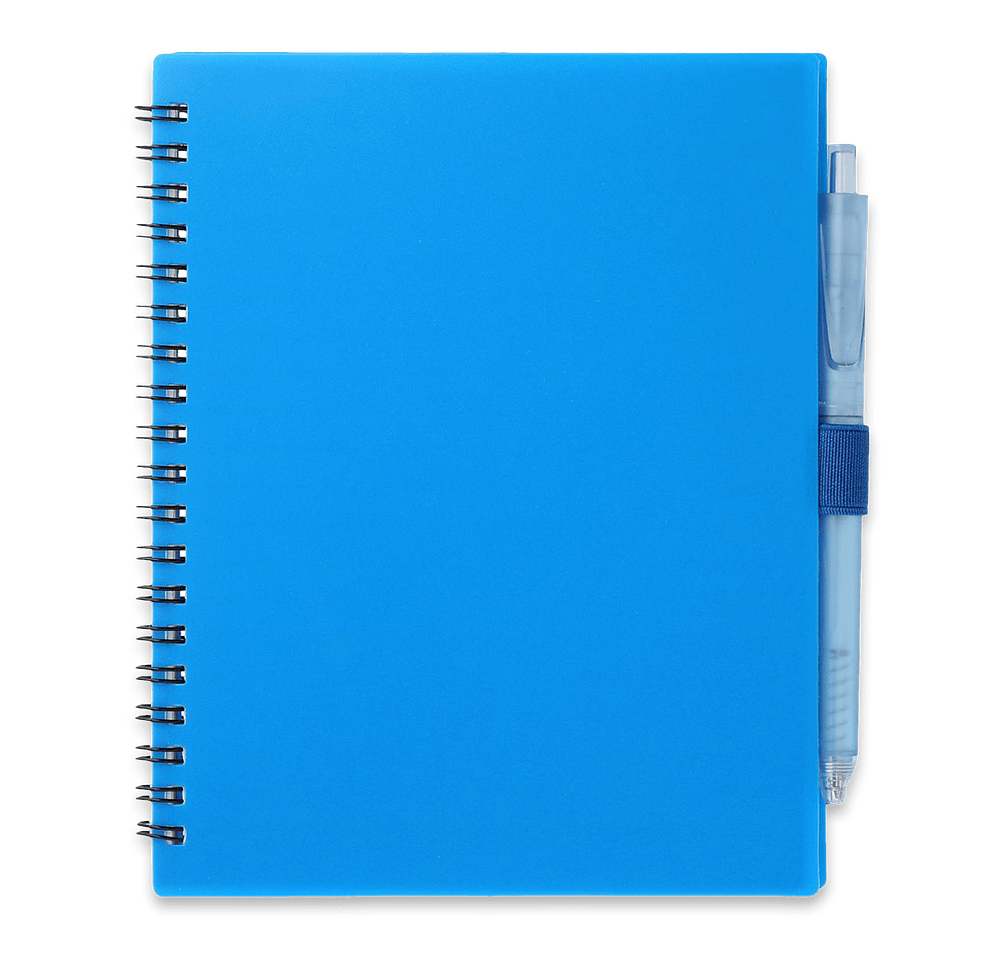 FSC Hard Cover Recycled Spiral Notebook with Pen-default
