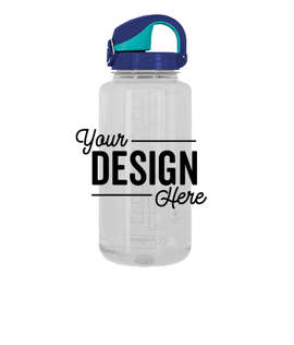 32 oz. Nalgene Tritan On-The-Fly Water Bottle - Color: Clear / Blue / Aqua