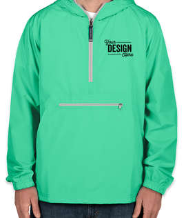 Charles River Pack-N-Go Hooded Packable Anorak - Screen Printed - Color: Mint