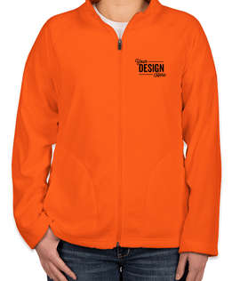Team 365 Women's Full Zip Microfleece Jacket - Color: Sport Orange