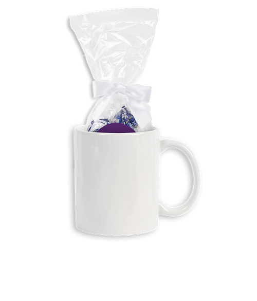 Full Color 11 oz. Ceramic Mug & Lindt Truffles Gift Set in Team Purple