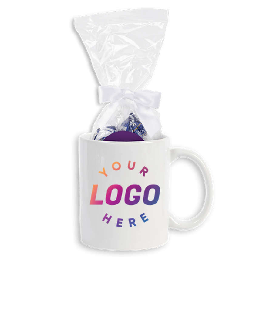Full Color 11 oz. Ceramic Mug & Lindt Truffles Gift Set in Team Purple