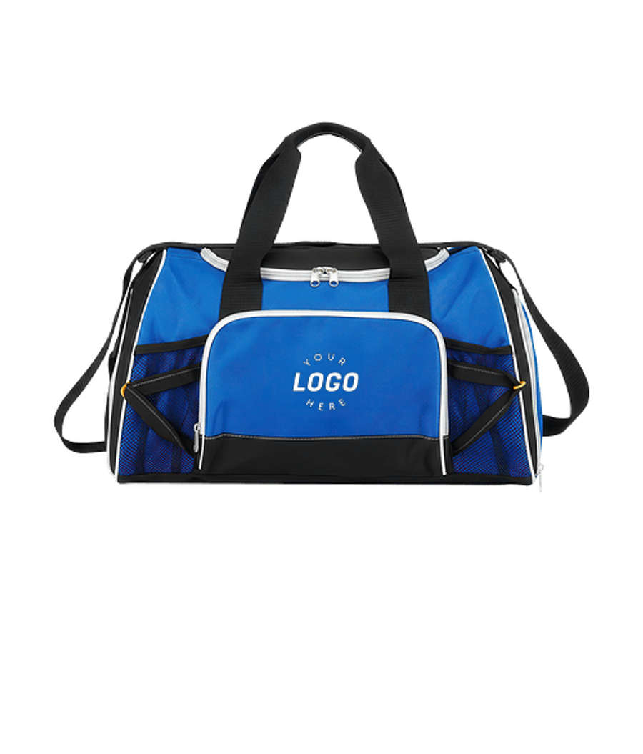 Marathon Polyester Sports Duffel Bag in Blue