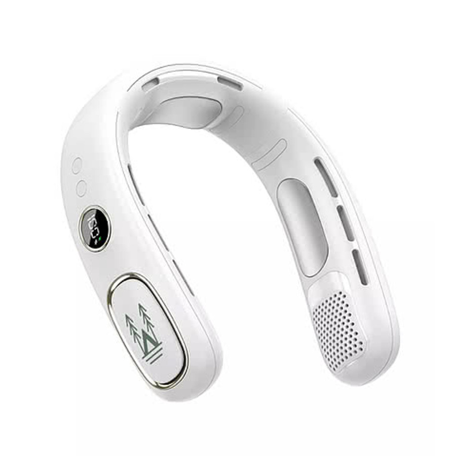 iLive Portable Cooling Neck Fan in White