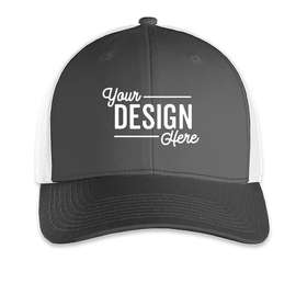 Outdoor Cap Low Profile Trucker Hat - Color: Charcoal / White