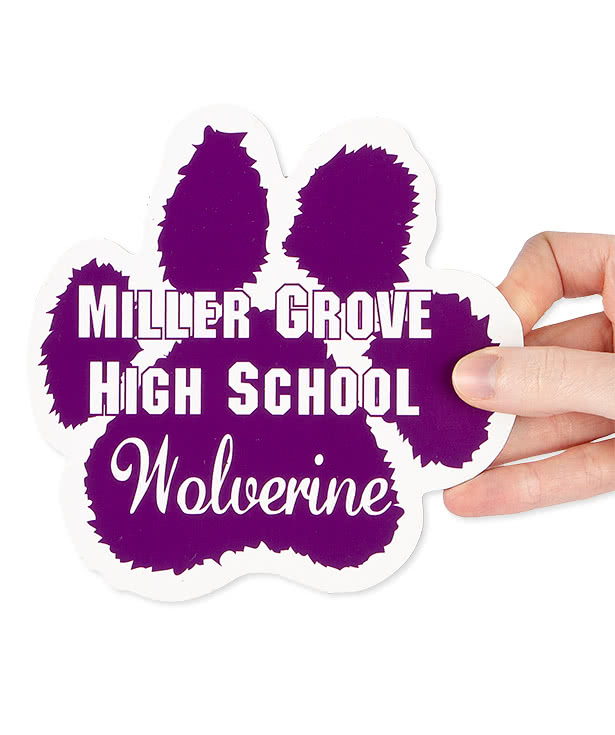 5.5 in. x 5.5 in. Paw Print Car Magnet