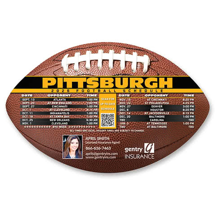 Football Schedule Magnet in .020 Thickness White