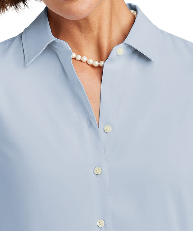 Brooks Brothers Women’s Full-Button Satin Blouse