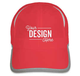 Big Accessories Colorblock Performance Running Hat - Color: Red