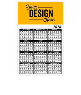 Full Color Calendar Magnet - .019" - Color: Athletic Gold