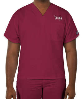 Cherokee Workwear Originals V-Neck Scrub Top - Color: Wine