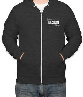 Canada - Bella + Canvas Ultra Soft Zip Hoodie - Color: Dark Grey Heather
