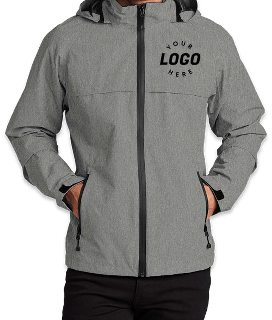 Port Authority Torrent Waterproof Rain Jacket - Printed in Dark Grey Heather