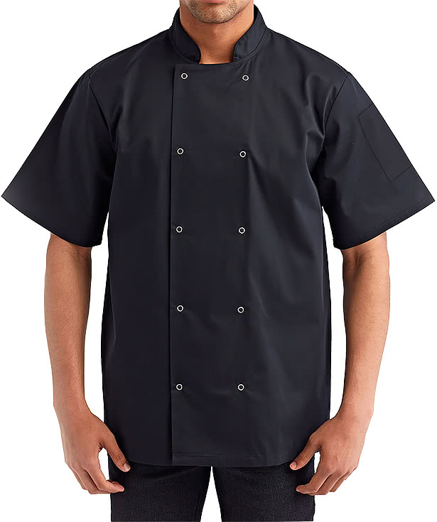 Artisan Collection Eco Snap Front Short Sleeve Chef's Jacket - Printed
