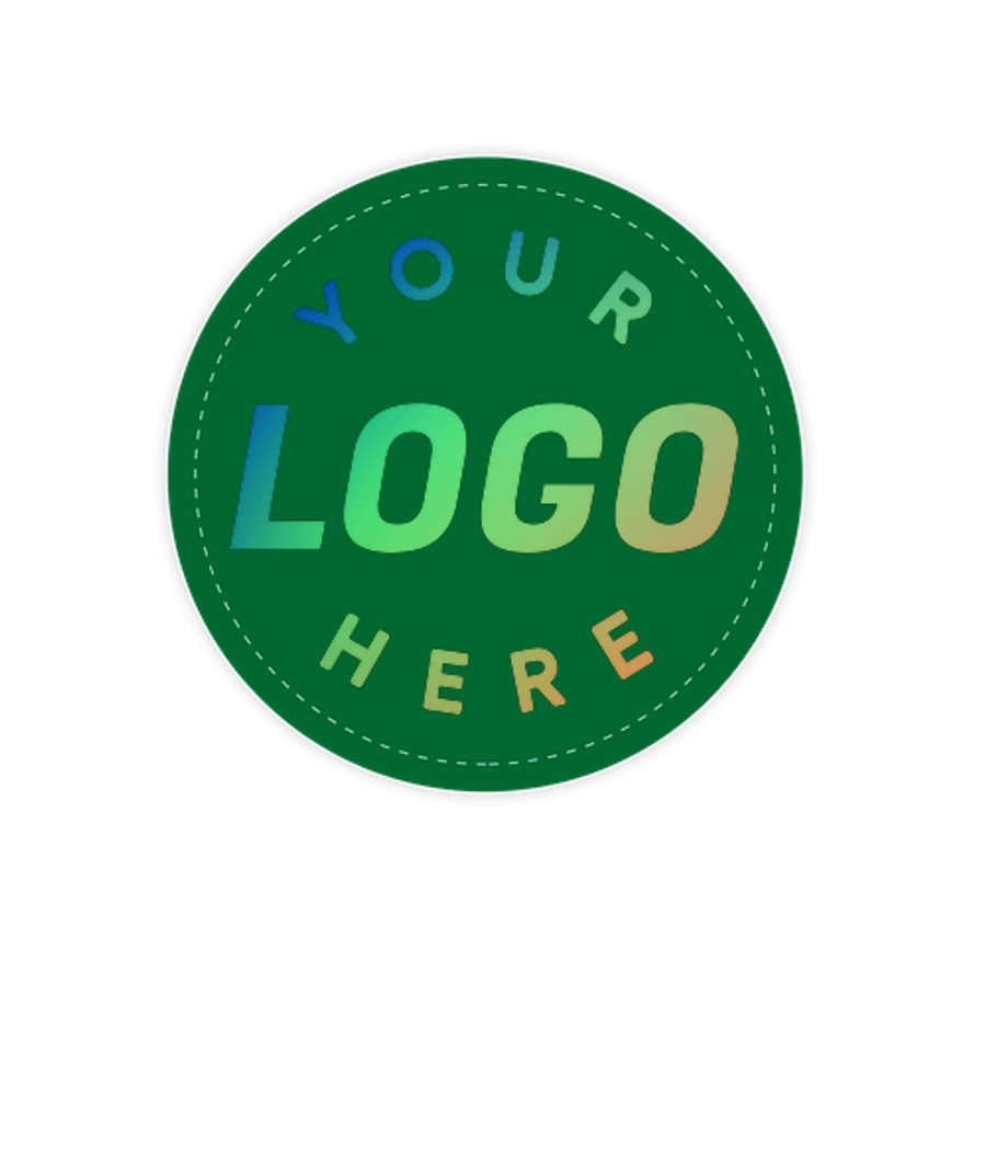 Full Color 3 in. Vinyl Circle Sticker in Kelly Green