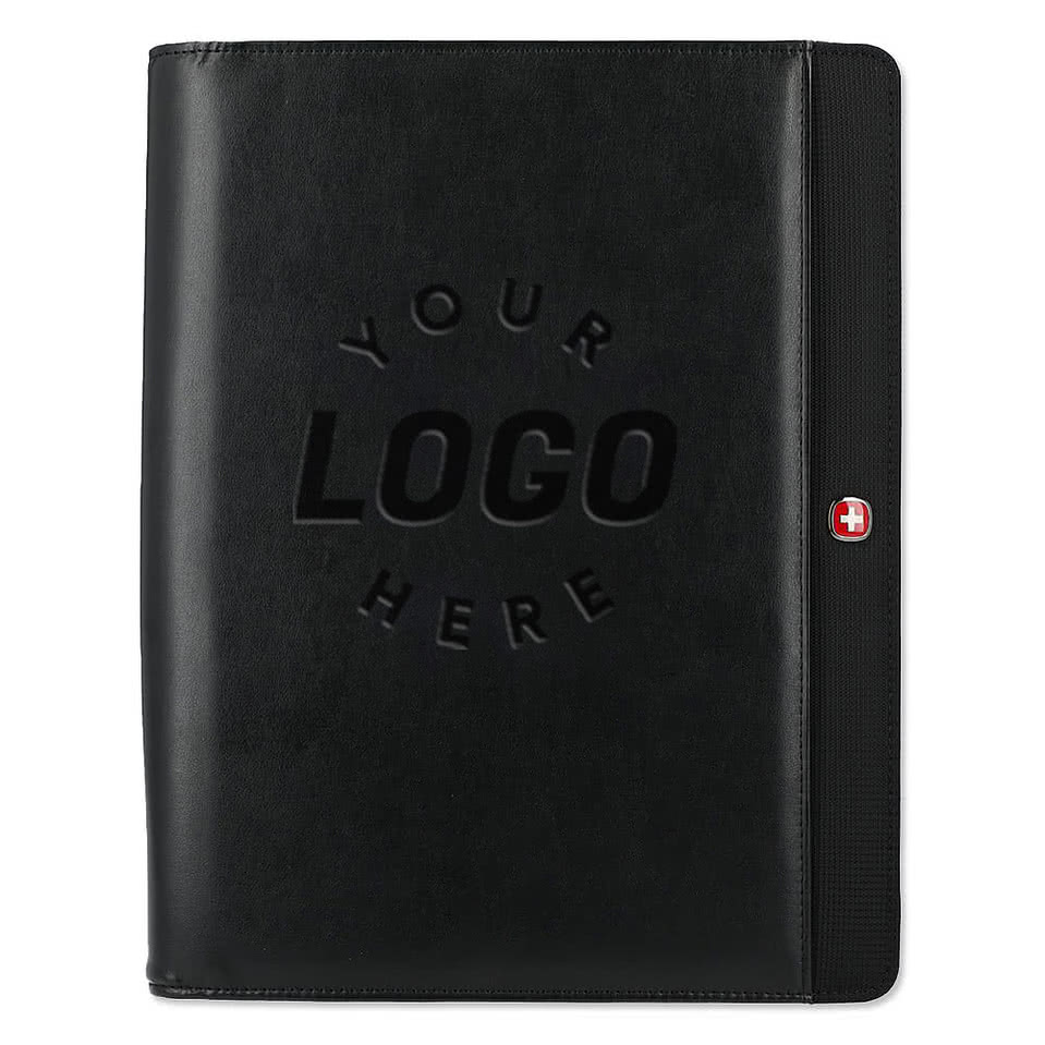 Debossed Wenger Recycled Tech Zippered Padfolio