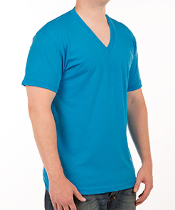 American Apparel USA-Made Neon V-Neck T-shirt