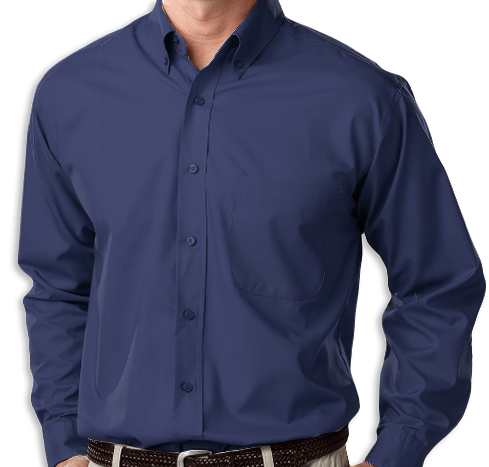 Blue Generation Value Long Sleeve Poplin Dress Shirt - Embroidered -default