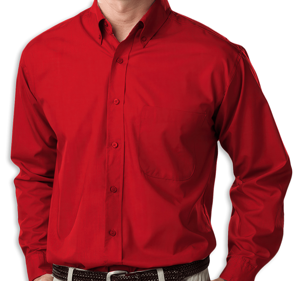 Blue Generation Value Long Sleeve Poplin Dress Shirt - Embroidered -default