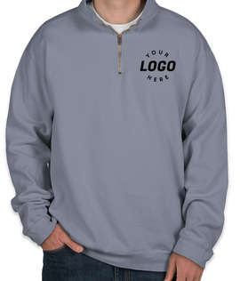 Comfort Colors Quarter Zip Sweatshirt - Color: Blue Jean