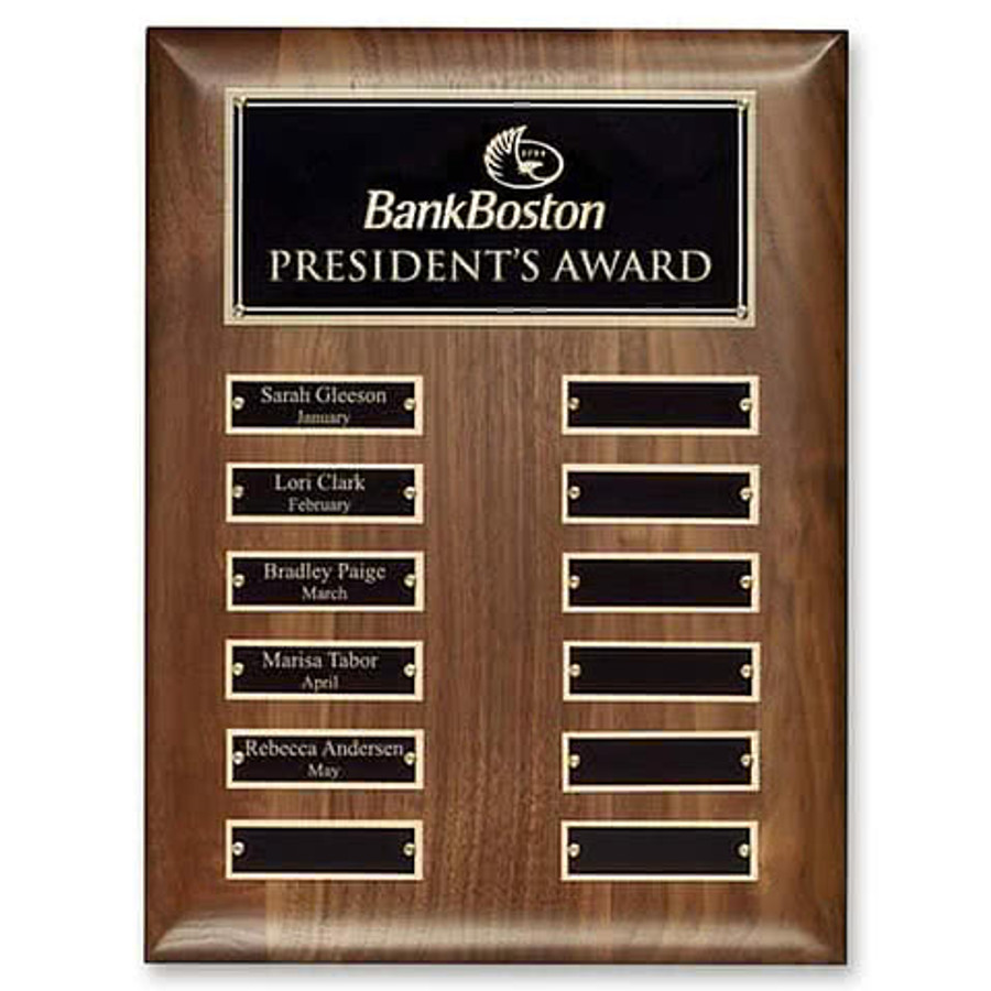 Elegance Perpetual Plaque in Walnut