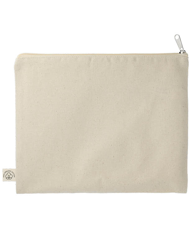 Organic Cotton Flat Travel Pouch