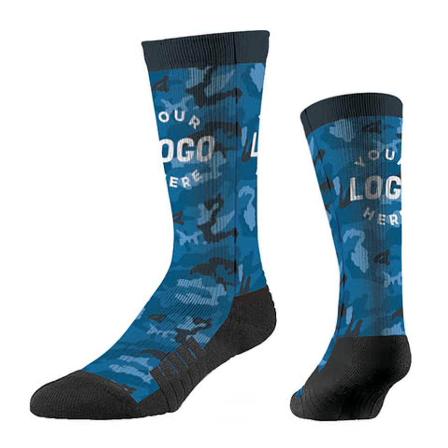Military Camo Premium Crew Socks in Red