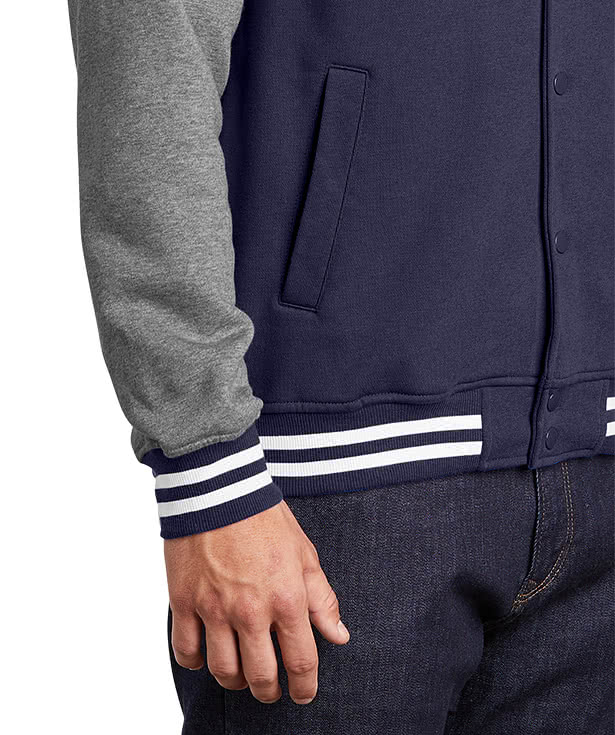 Sport-Tek Letterman Fleece Jacket - Embroidered
