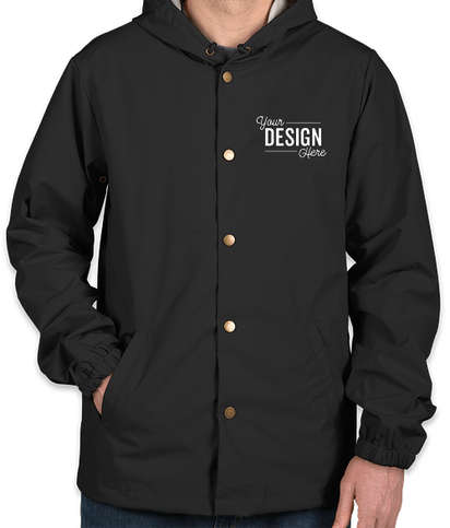 Independent Trading Hooded Coaches Jacket - Black