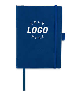 JournalBooks ® Debossed Revello Soft Cover Bound Notebook - Color: Blue