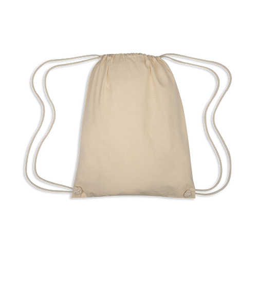 Cooper Cotton Drawstring Bag in Natural